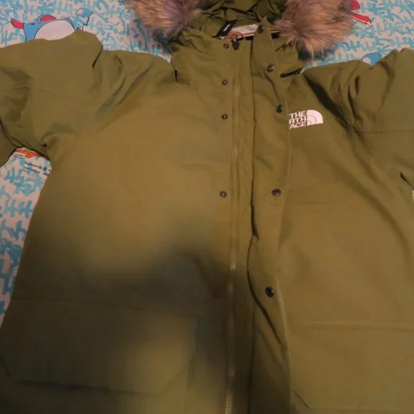 The North Face Explore Farther Parka Forest Olive Men Size Small 550 Down Fill